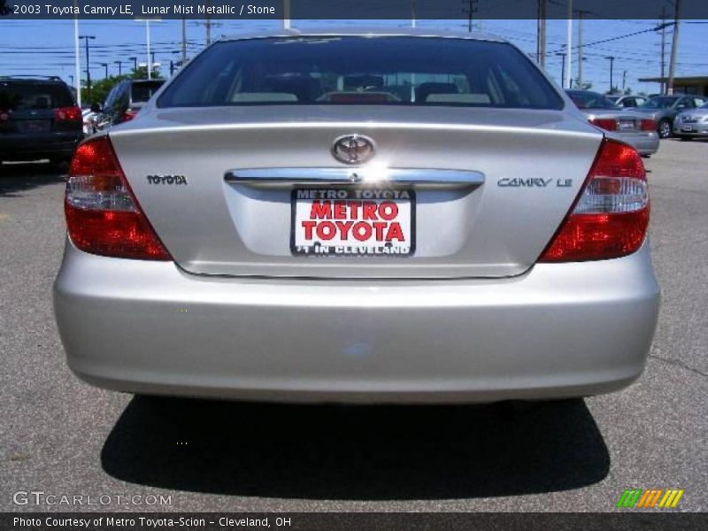 Lunar Mist Metallic / Stone 2003 Toyota Camry LE