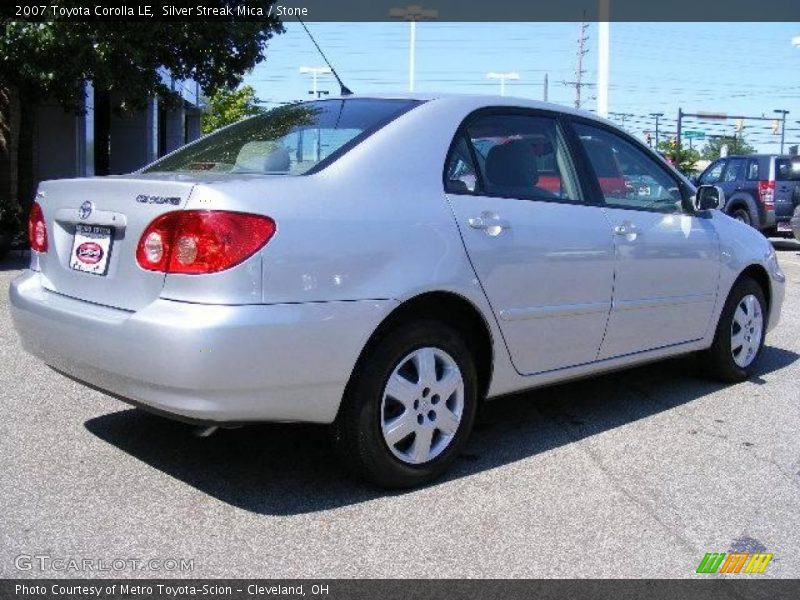 Silver Streak Mica / Stone 2007 Toyota Corolla LE