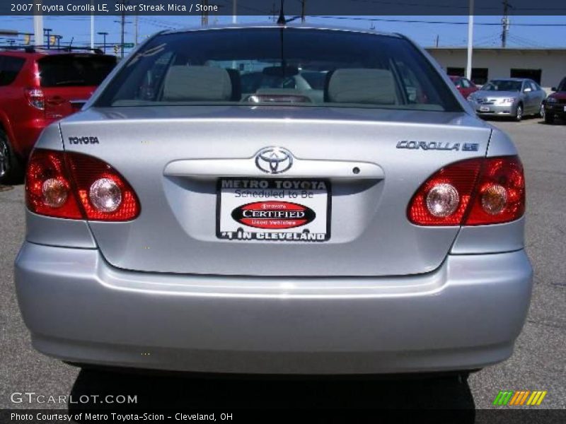 Silver Streak Mica / Stone 2007 Toyota Corolla LE