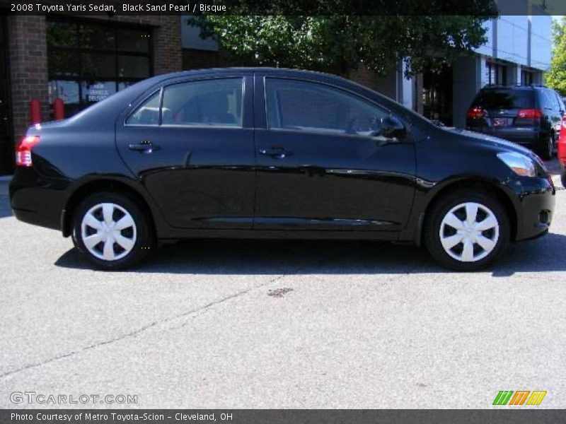 Black Sand Pearl / Bisque 2008 Toyota Yaris Sedan