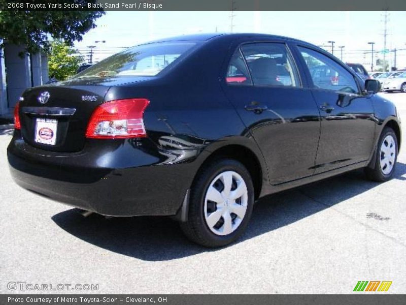 Black Sand Pearl / Bisque 2008 Toyota Yaris Sedan