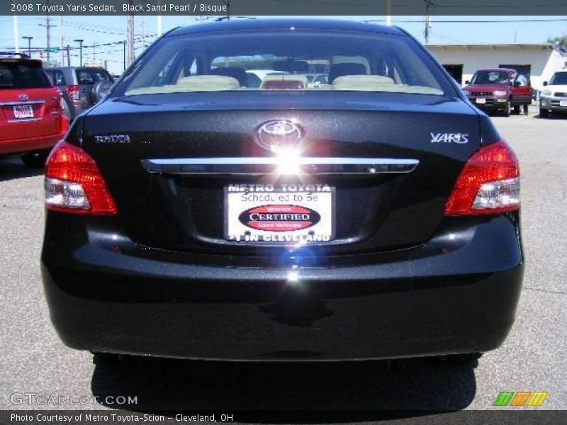 Black Sand Pearl / Bisque 2008 Toyota Yaris Sedan