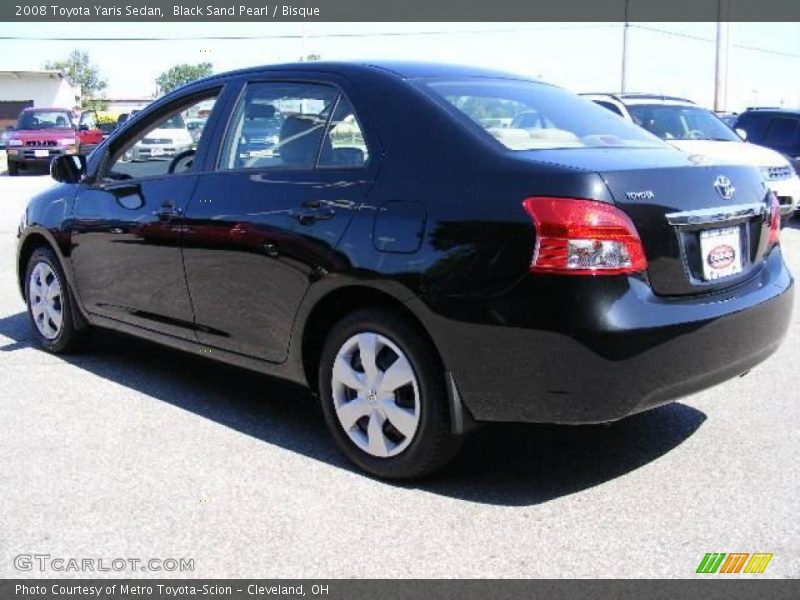 Black Sand Pearl / Bisque 2008 Toyota Yaris Sedan