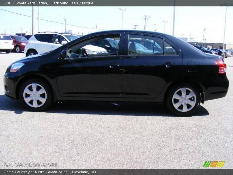 Black Sand Pearl / Bisque 2008 Toyota Yaris Sedan
