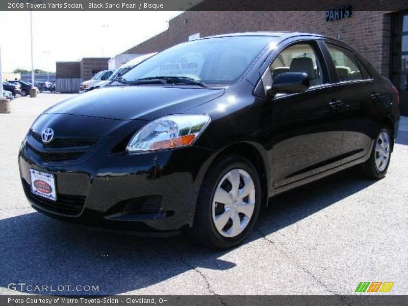 Black Sand Pearl / Bisque 2008 Toyota Yaris Sedan