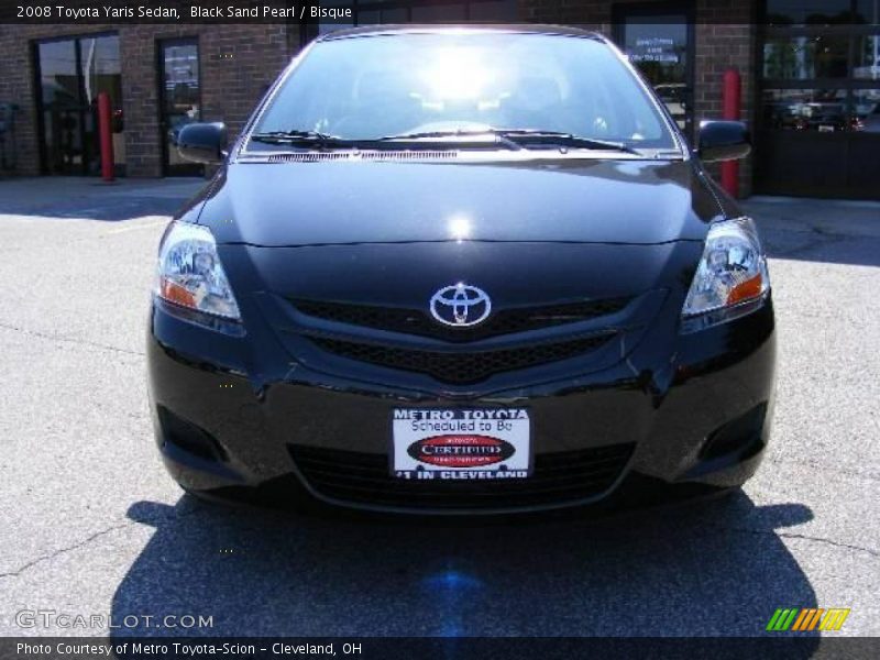 Black Sand Pearl / Bisque 2008 Toyota Yaris Sedan