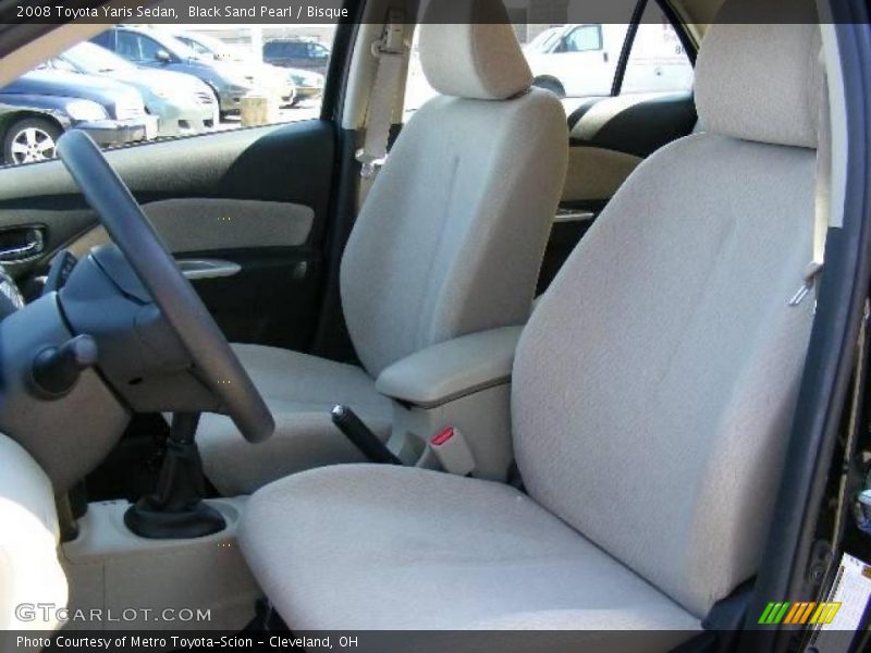 Black Sand Pearl / Bisque 2008 Toyota Yaris Sedan