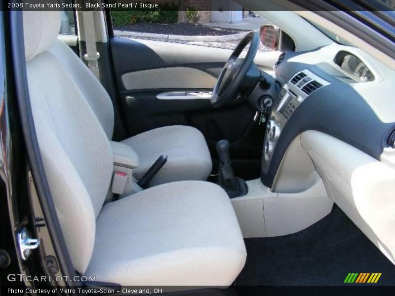 Black Sand Pearl / Bisque 2008 Toyota Yaris Sedan
