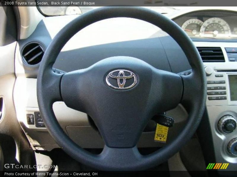 Black Sand Pearl / Bisque 2008 Toyota Yaris Sedan