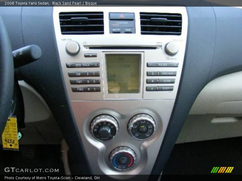 Black Sand Pearl / Bisque 2008 Toyota Yaris Sedan