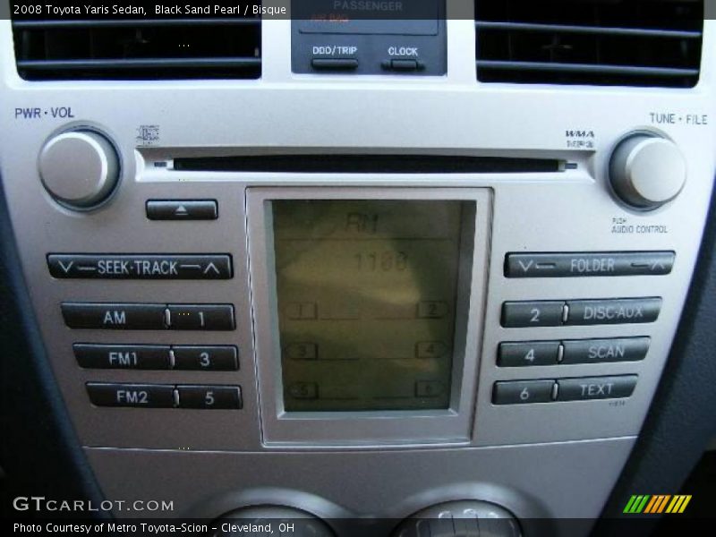 Black Sand Pearl / Bisque 2008 Toyota Yaris Sedan