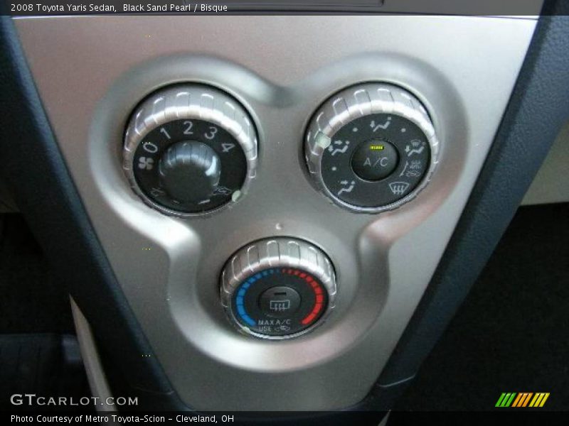 Black Sand Pearl / Bisque 2008 Toyota Yaris Sedan