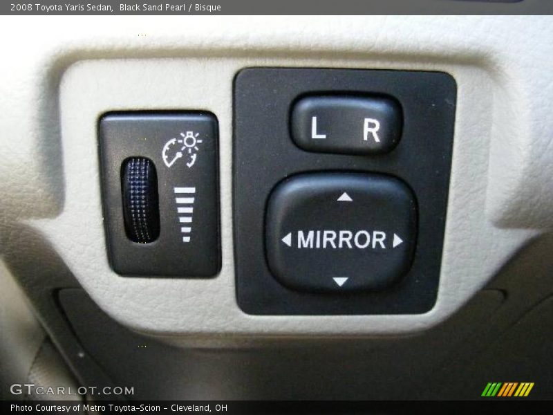 Black Sand Pearl / Bisque 2008 Toyota Yaris Sedan