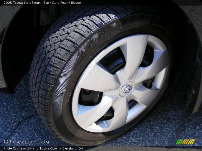 Black Sand Pearl / Bisque 2008 Toyota Yaris Sedan