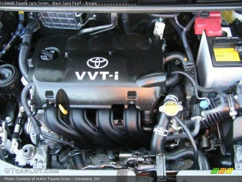 Black Sand Pearl / Bisque 2008 Toyota Yaris Sedan