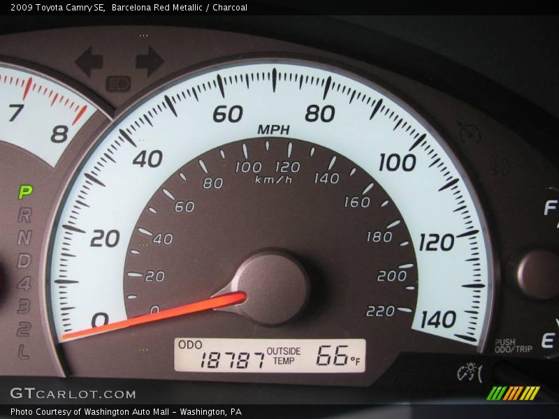 Barcelona Red Metallic / Charcoal 2009 Toyota Camry SE