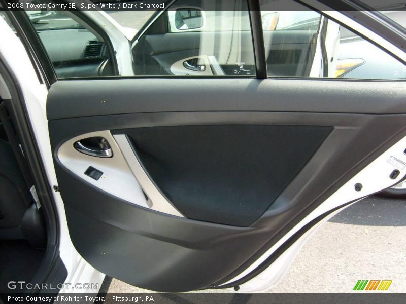 Super White / Dark Charcoal 2008 Toyota Camry SE