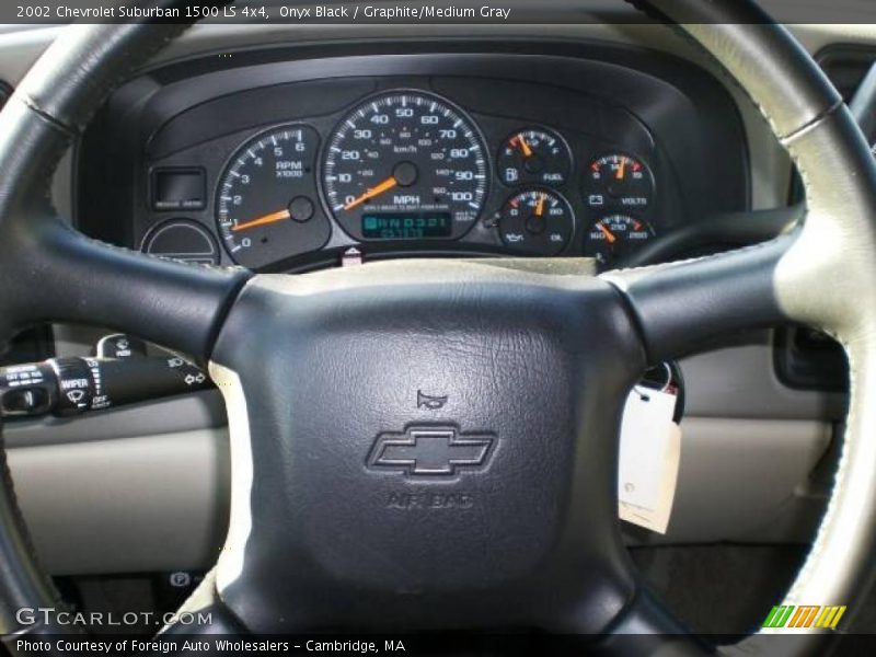 Onyx Black / Graphite/Medium Gray 2002 Chevrolet Suburban 1500 LS 4x4
