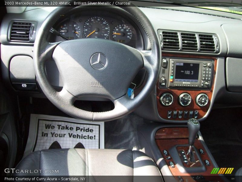 Brilliant Silver Metallic / Charcoal 2003 Mercedes-Benz ML 320 4Matic