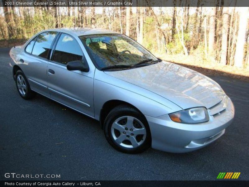 Ultra Silver Metallic / Graphite Gray 2003 Chevrolet Cavalier LS Sedan