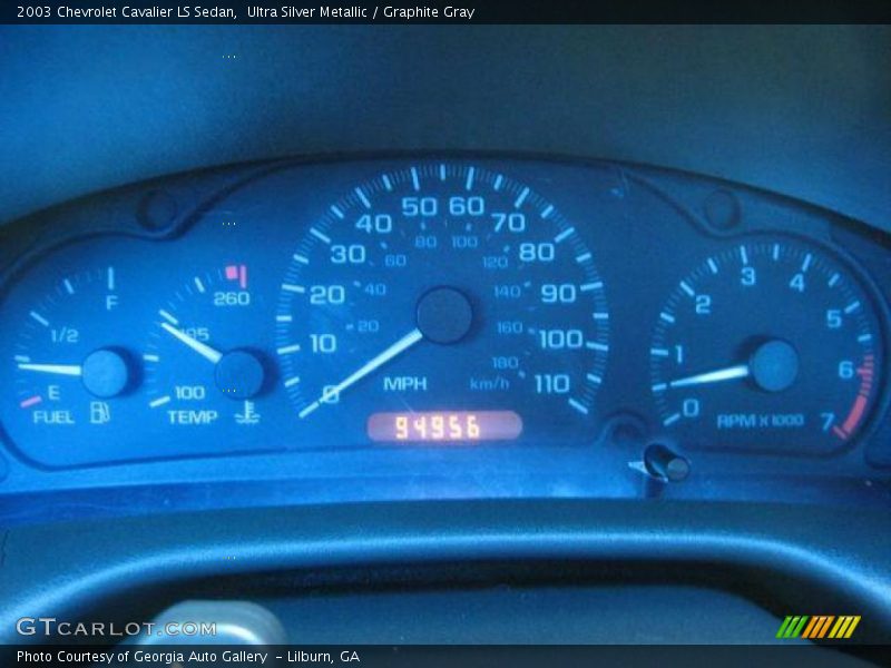 Ultra Silver Metallic / Graphite Gray 2003 Chevrolet Cavalier LS Sedan