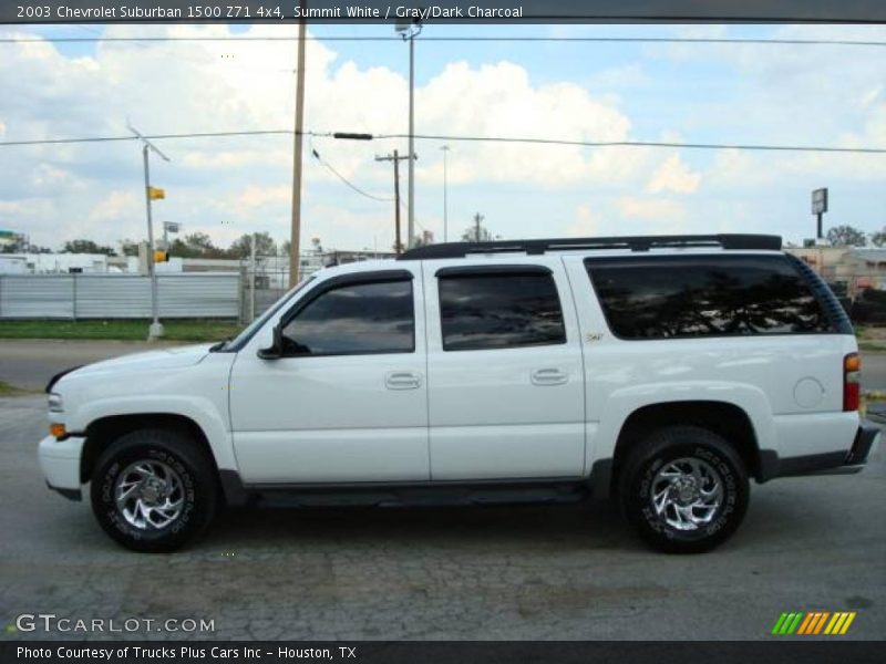 Summit White / Gray/Dark Charcoal 2003 Chevrolet Suburban 1500 Z71 4x4
