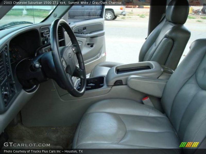 Summit White / Gray/Dark Charcoal 2003 Chevrolet Suburban 1500 Z71 4x4