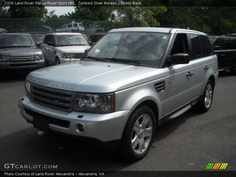 Zambezi Silver Metallic / Ebony Black 2006 Land Rover Range Rover Sport HSE