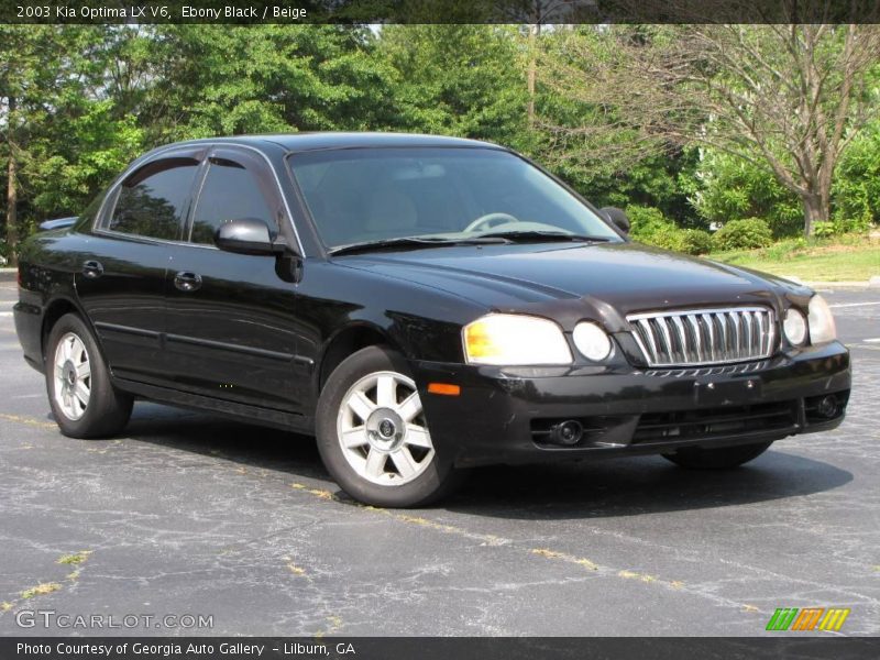 Ebony Black / Beige 2003 Kia Optima LX V6