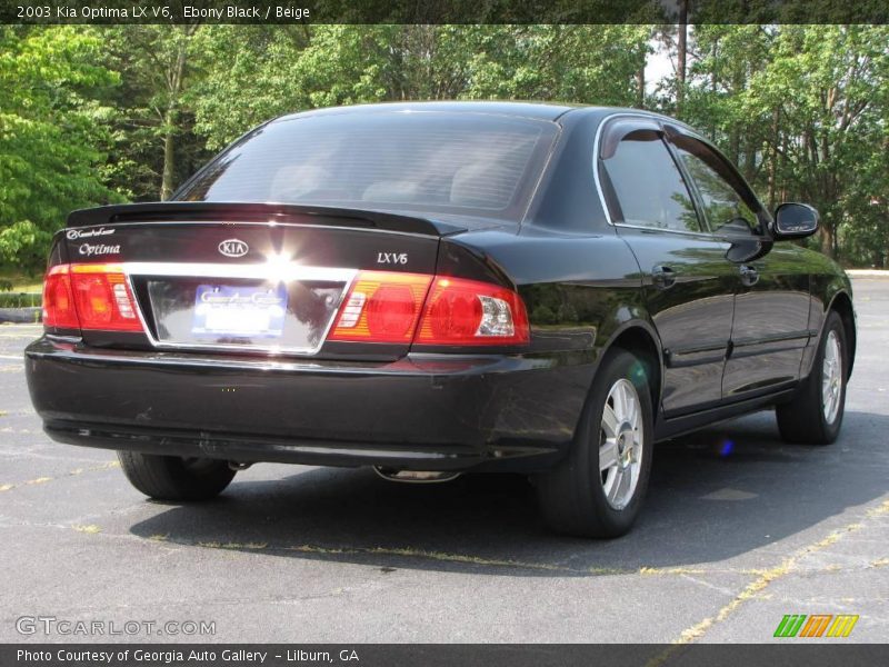 Ebony Black / Beige 2003 Kia Optima LX V6