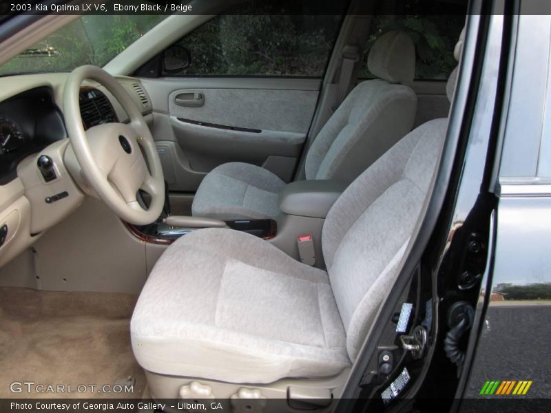 Ebony Black / Beige 2003 Kia Optima LX V6