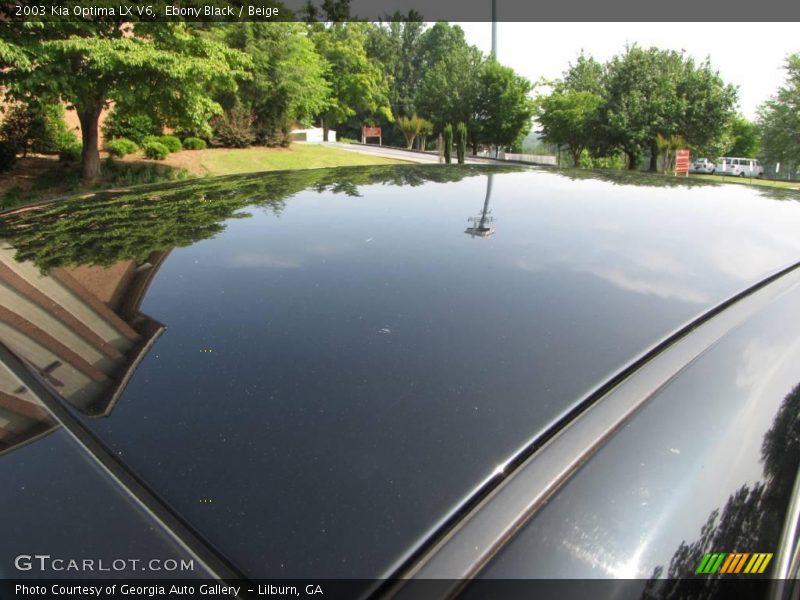 Ebony Black / Beige 2003 Kia Optima LX V6