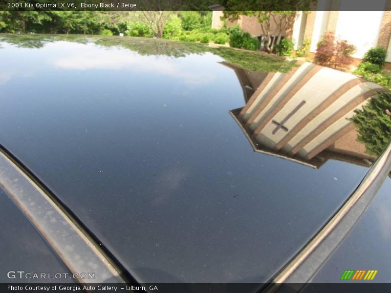 Ebony Black / Beige 2003 Kia Optima LX V6