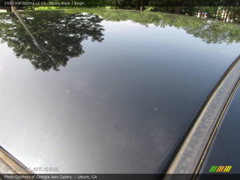 Ebony Black / Beige 2003 Kia Optima LX V6
