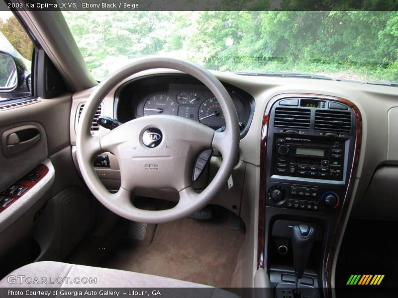 Ebony Black / Beige 2003 Kia Optima LX V6