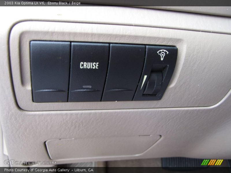 Ebony Black / Beige 2003 Kia Optima LX V6