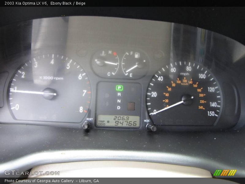 Ebony Black / Beige 2003 Kia Optima LX V6