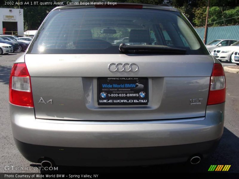 Canvas Beige Metallic / Beige 2002 Audi A4 1.8T quattro Avant