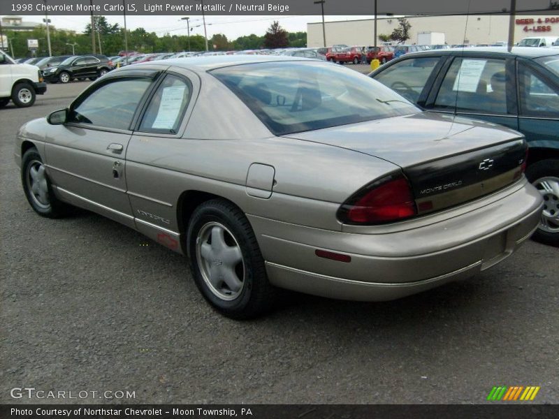 Light Pewter Metallic / Neutral Beige 1998 Chevrolet Monte Carlo LS