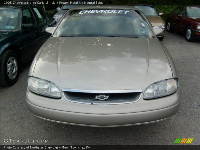 Light Pewter Metallic / Neutral Beige 1998 Chevrolet Monte Carlo LS