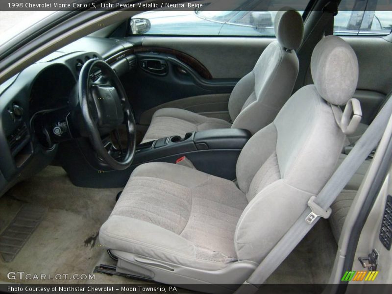 Light Pewter Metallic / Neutral Beige 1998 Chevrolet Monte Carlo LS