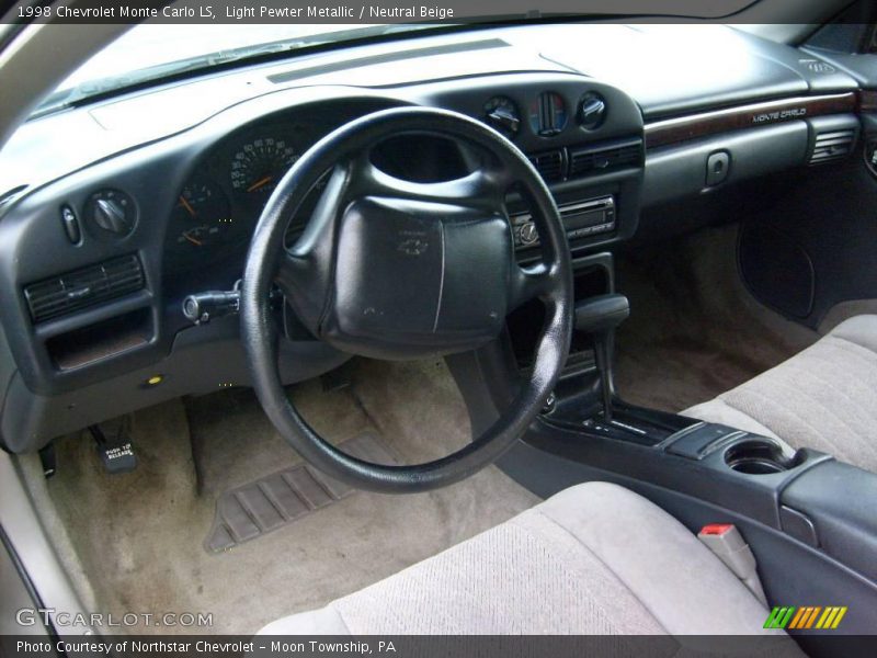 Light Pewter Metallic / Neutral Beige 1998 Chevrolet Monte Carlo LS