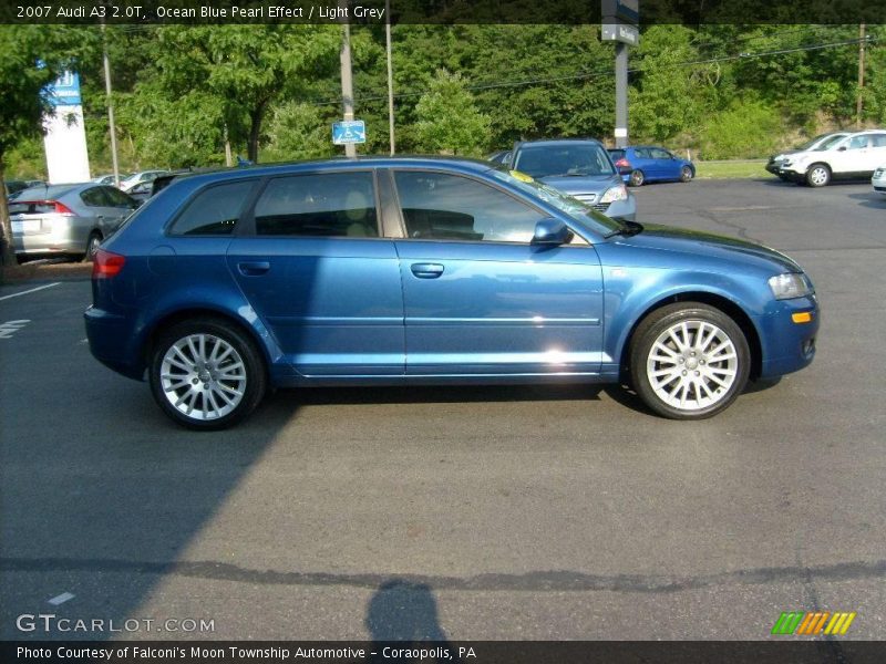 Ocean Blue Pearl Effect / Light Grey 2007 Audi A3 2.0T