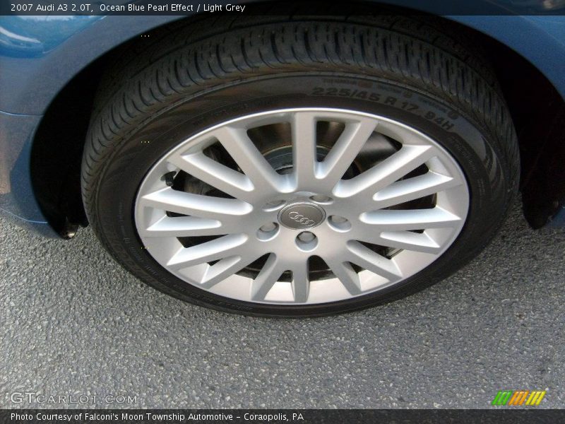 Ocean Blue Pearl Effect / Light Grey 2007 Audi A3 2.0T