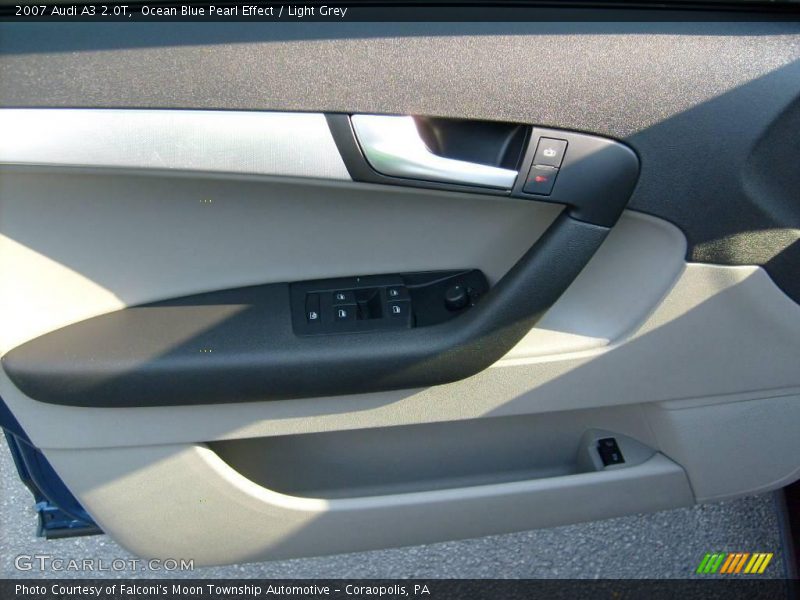 Ocean Blue Pearl Effect / Light Grey 2007 Audi A3 2.0T