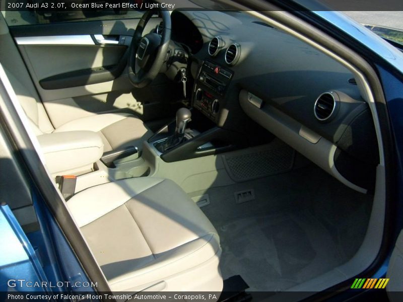Ocean Blue Pearl Effect / Light Grey 2007 Audi A3 2.0T