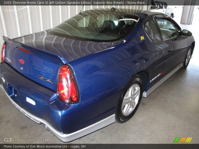 Superior Blue Metallic / Ebony Black 2003 Chevrolet Monte Carlo SS Jeff Gordon Signature Edition