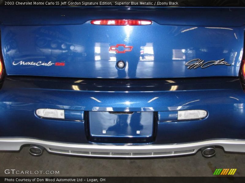 Superior Blue Metallic / Ebony Black 2003 Chevrolet Monte Carlo SS Jeff Gordon Signature Edition