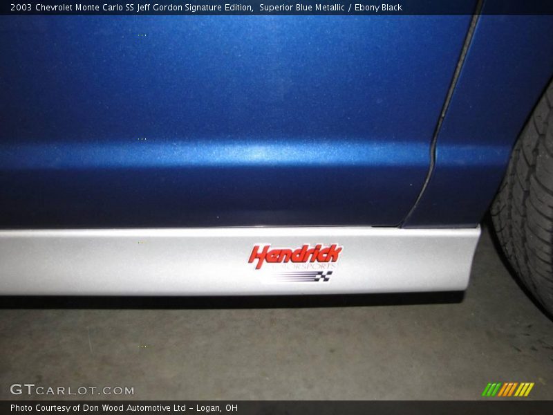 Superior Blue Metallic / Ebony Black 2003 Chevrolet Monte Carlo SS Jeff Gordon Signature Edition