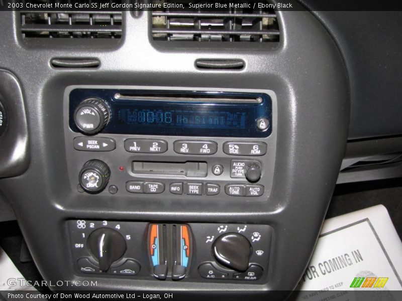Superior Blue Metallic / Ebony Black 2003 Chevrolet Monte Carlo SS Jeff Gordon Signature Edition